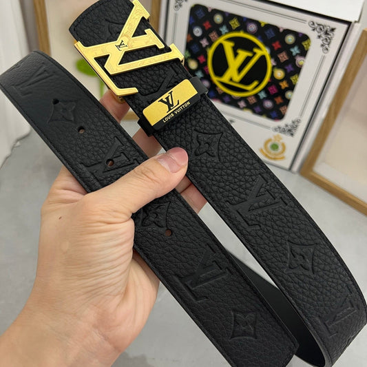 Ремінь LV 25S 38 ММ З ЧОРНОЇ ТЕЛЯЧОЇ ШКІРИ 593284 - 26-28