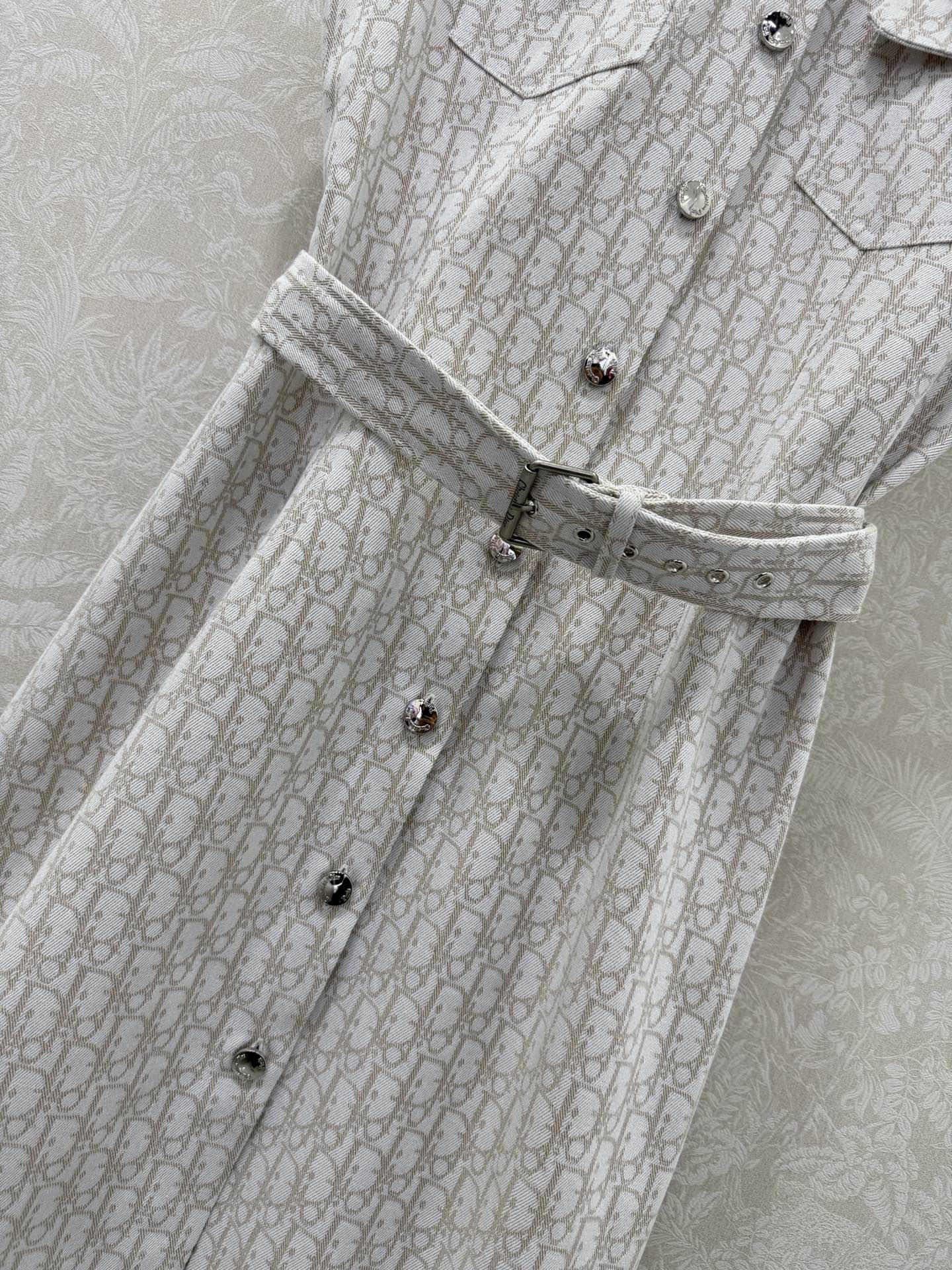 DIOR 26S SLEEVELESS MONOGRAM PRINT DRESS 1219