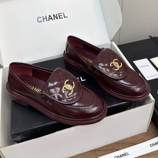 MOCCASIN 2.5 CM IN MAHOGANY RED PREMIUM LAMBSKIN - 35