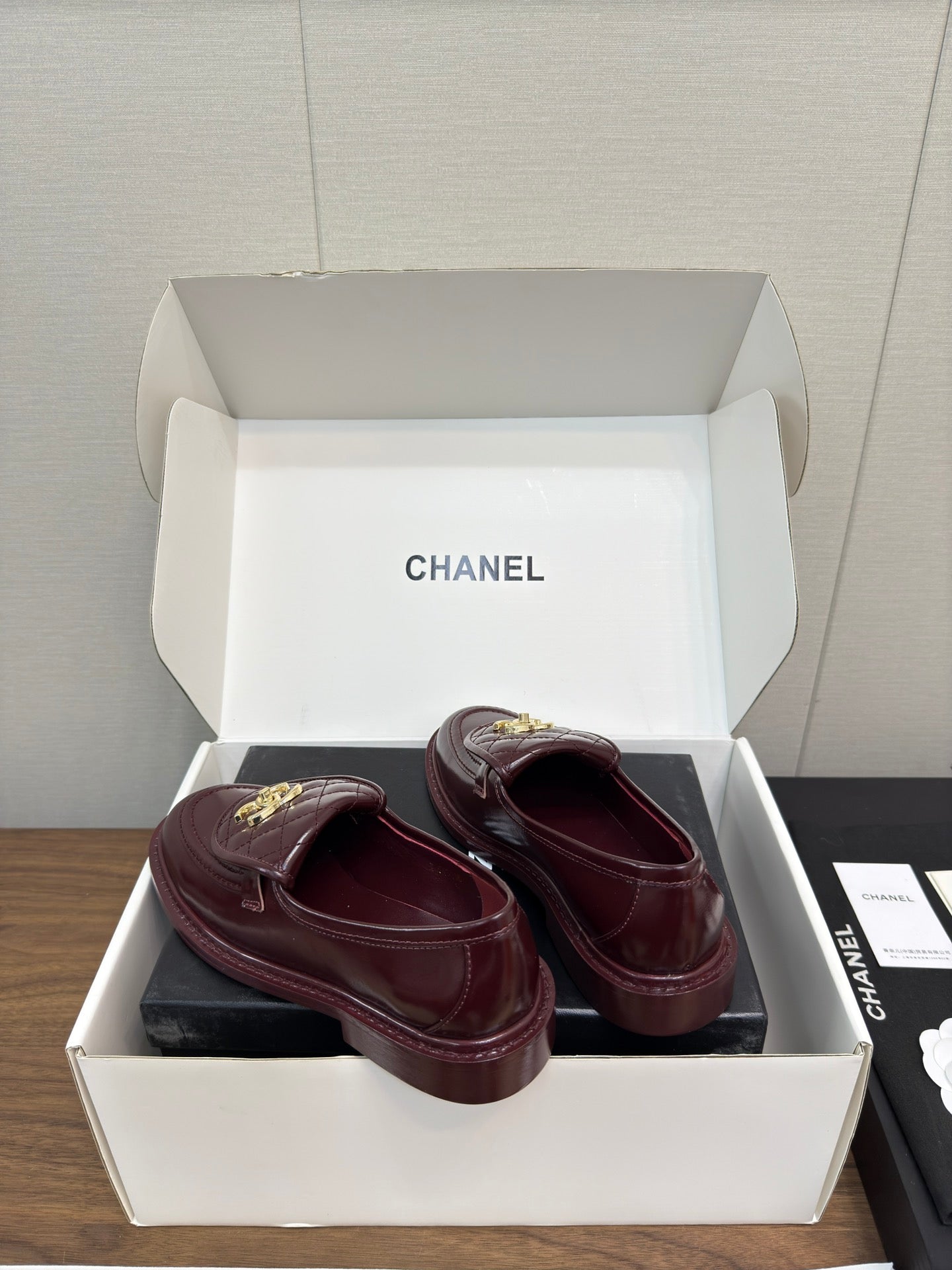 MOCCASIN 2.5 CM IN MAHOGANY RED PREMIUM LAMBSKIN - 35