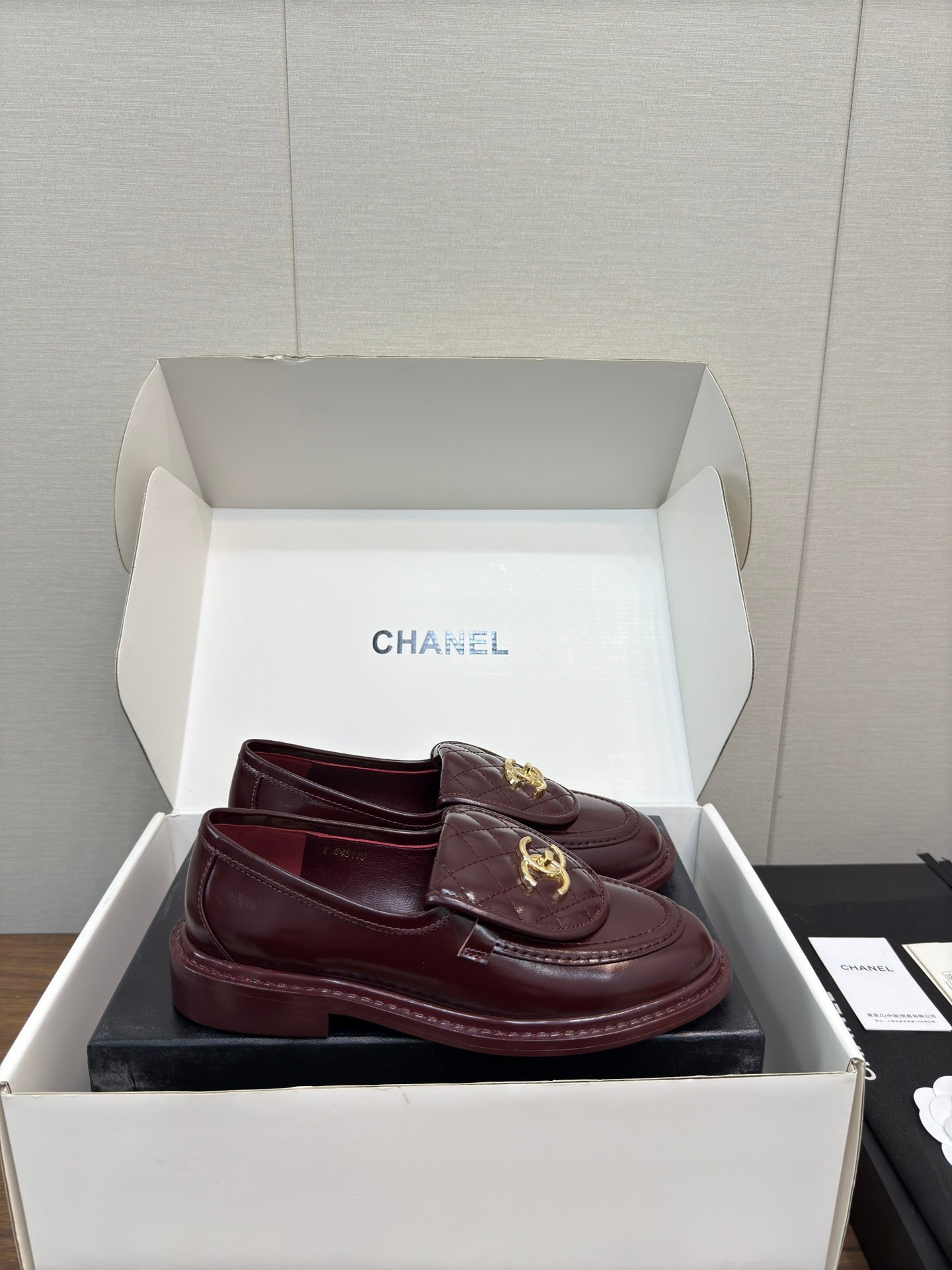 MOCCASIN 2.5 CM IN MAHOGANY RED PREMIUM LAMBSKIN - 35