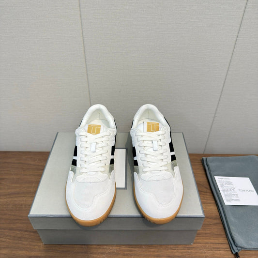 КРОСІВКИ TOM FORD 26S JACKSON З БІЛОЇ ТА ЧОРНОЇ ЗАМШІ