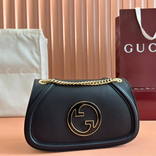 СУМКА НА ПЛЕЧЕ GUCCI 26S BLONDIE З ЧОРНОЇ ТЕЛЯЧОЇ ШКІРИ, РОЗМІР 26
