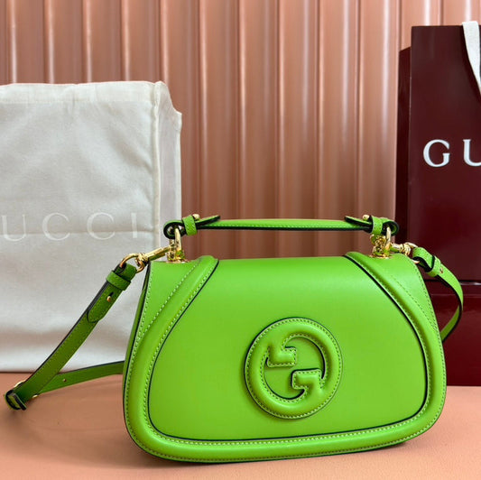 GUCCI 26S СУМКА BLONDIE 27 З ТЕЛЯЧОЇ ШКІРИ ЗЕЛЕНОГО КОЛЬОРУ