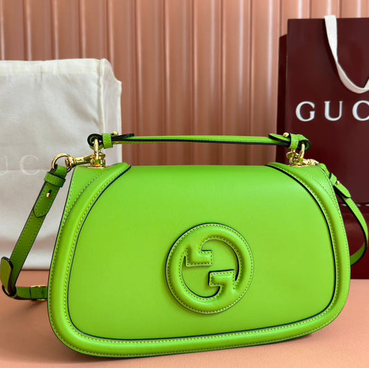 GUCCI 26S СУМКА BLONDIE 32 З ТЕЛЯЧОЇ ШКІРИ ЗЕЛЕНОГО КОЛЬОРУ