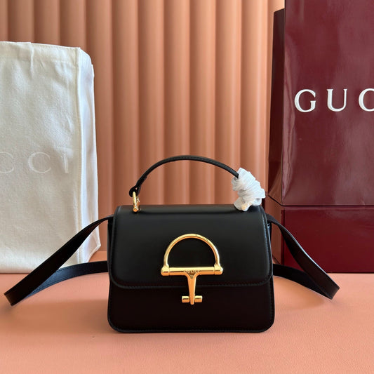 GUCCI 26S СУМКА SIENA TOP HANDLE 19 З ЧОРНОЇ ТЕЛЯЧОЇ ШКІРИ