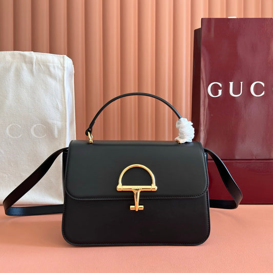 GUCCI 26S СУМКА SIENA TOP HANDLE 25 З ЧОРНОЇ ТЕЛЯЧОЇ ШКІРИ