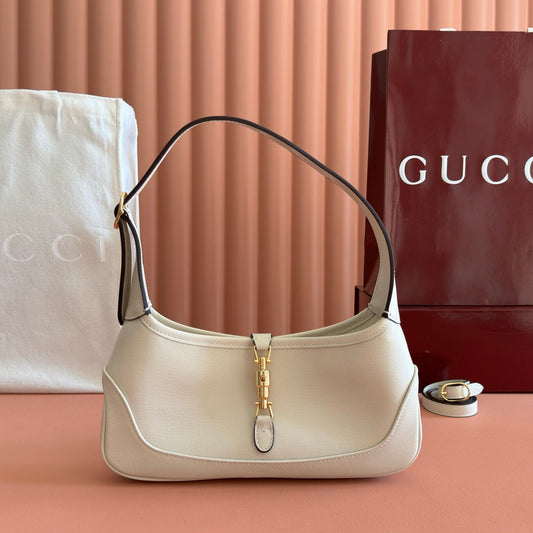 GUCCI 26S JACKIE SLIM СУМКА НА ПЛЕЧЕ 27 З ТЕЛЯЧОЇ ШКІРИ КРЕМОВО-БІЛОГО КОЛЬОРУ