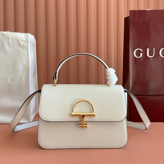 Сумка GUCCI 26S SIENA TOP HANDLE BAG 25 з білої телячої шкіри