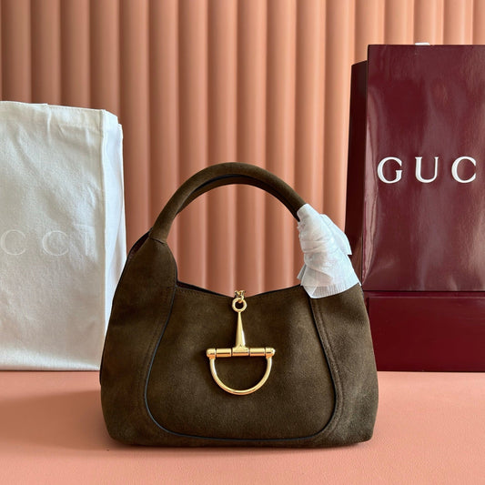 GUCCI 26S SOFTBIT СУМКА НА ПЛЕЧЕ 27 З ТЕМНО-КОРИЧНЕВОЇ ЗАМШІ