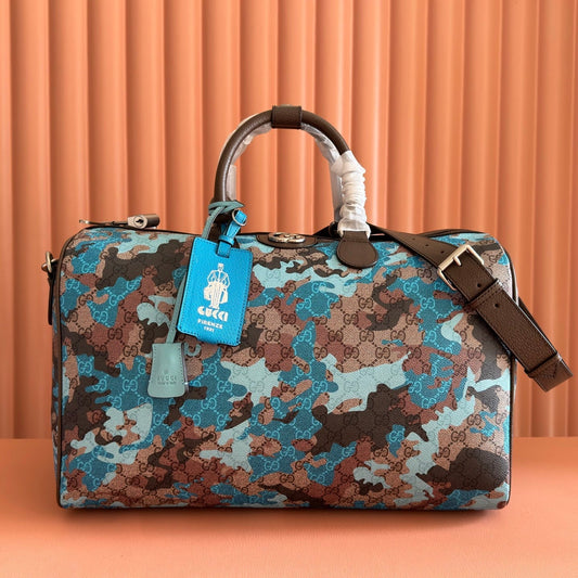 GUCCI 26S DUFFEL BAG 44 IN MULTICOLOR COATED CANVAS STYLE 2