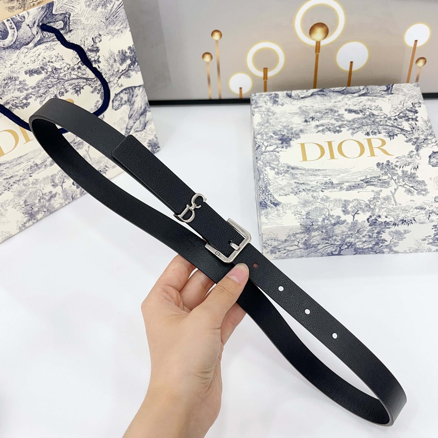 DIOR 25S BELT 20 MM IN BLACK CALFSKIN 570111 - 30
