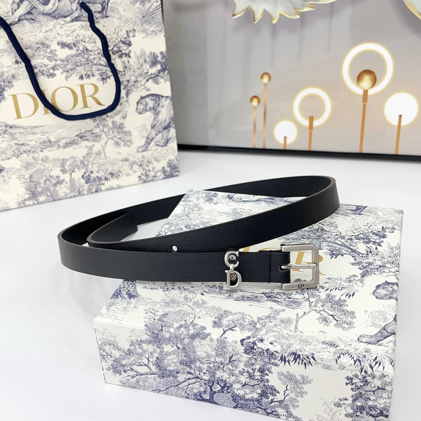 DIOR 25S BELT 20 MM IN BLACK CALFSKIN 570111 - 30