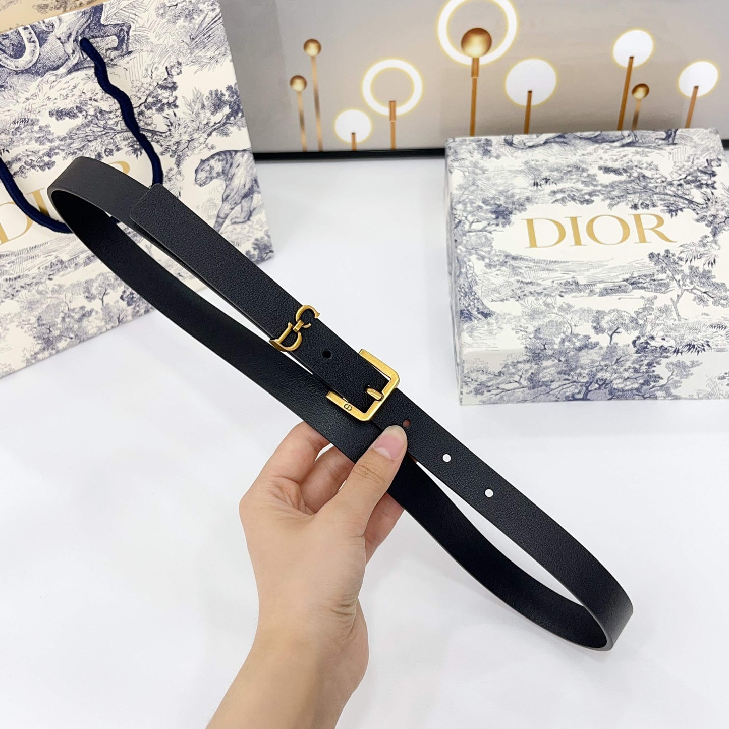 DIOR 25S BELT 20 MM IN BLACK CALFSKIN 570112 - 30