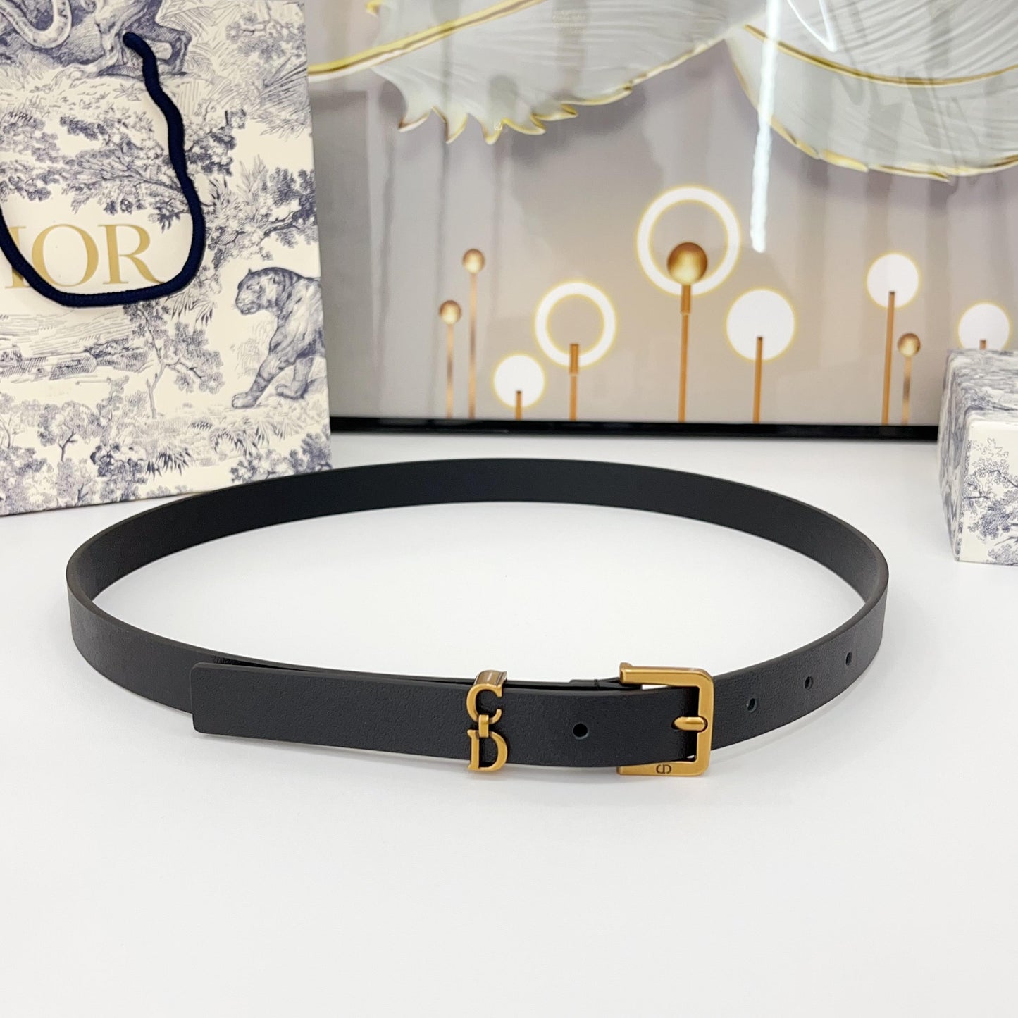 DIOR 25S BELT 20 MM IN BLACK CALFSKIN 570112 - 30