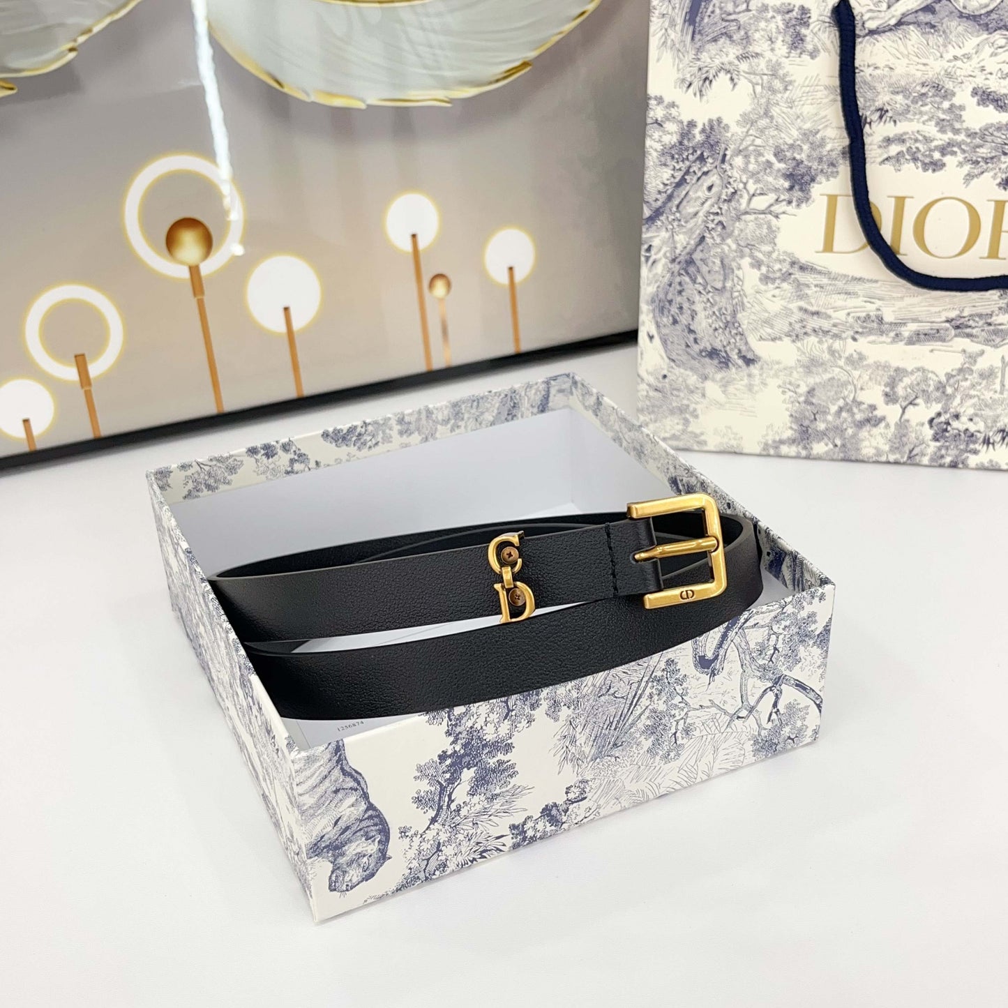 DIOR 25S BELT 20 MM IN BLACK CALFSKIN 570112 - 30