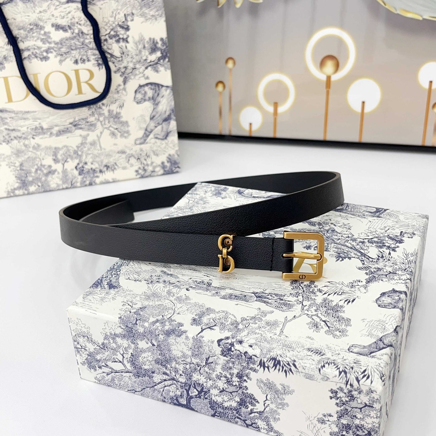 DIOR 25S BELT 20 MM IN BLACK CALFSKIN 570112 - 30