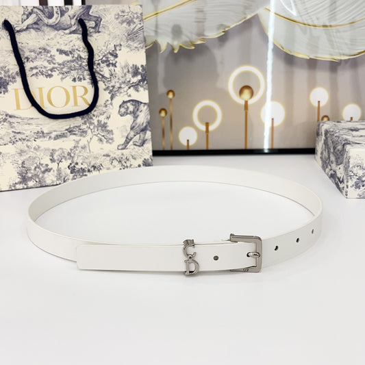 DIOR 25S BELT 20 MM IN WHITE CALFSKIN 570113 - 30