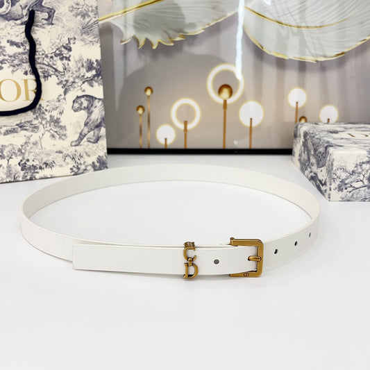 DIOR 25S BELT 20 MM IN WHITE CALFSKIN 570114 - 30