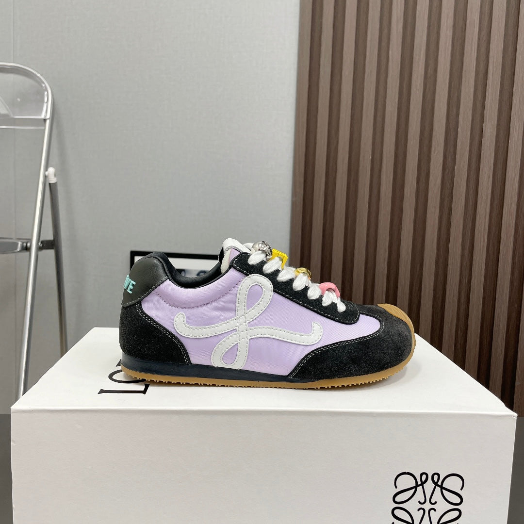 BALLET RUNNER 2.0 IN PURPLE PASTEL MIX BLACK SUEDE AND LYCRA FABRIC - 35