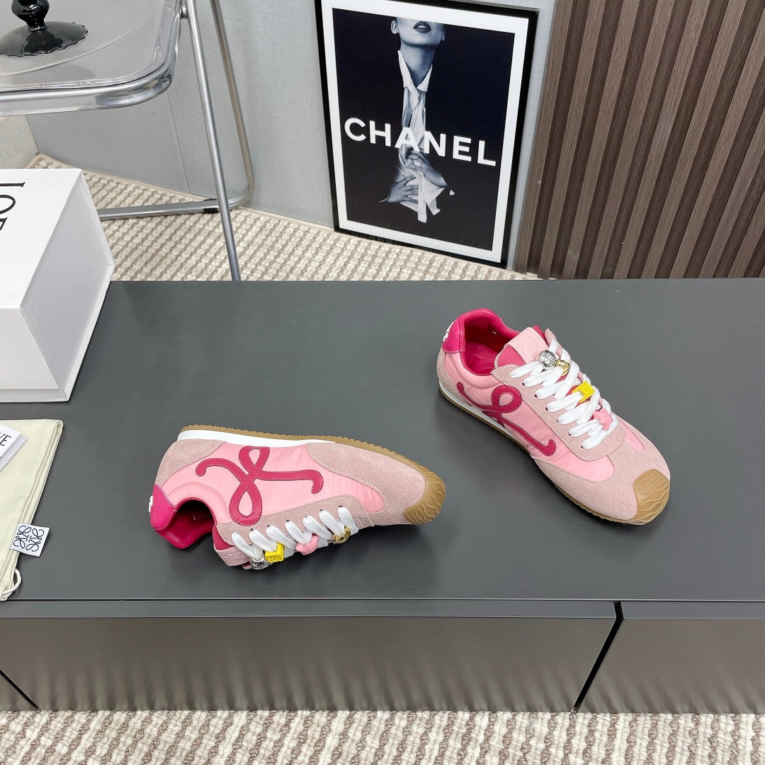 BALLET RUNNER 2.0 IN PINK PASTEL SUEDE AND LYCRA FABRIC - 35