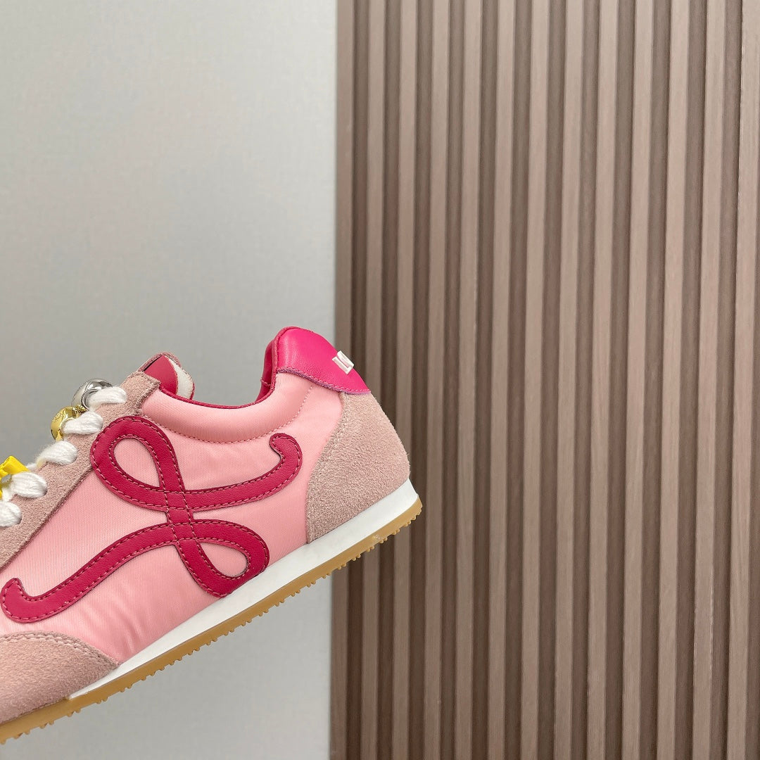 BALLET RUNNER 2.0 IN PINK PASTEL SUEDE AND LYCRA FABRIC - 35