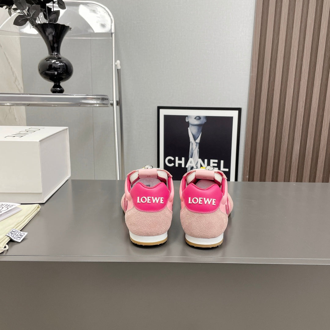 BALLET RUNNER 2.0 IN PINK PASTEL SUEDE AND LYCRA FABRIC - 35