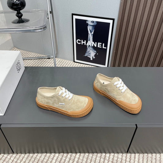 TERRA VULCA LACE-UP SNEAKER IN SAND BROWN SUEDE - 35