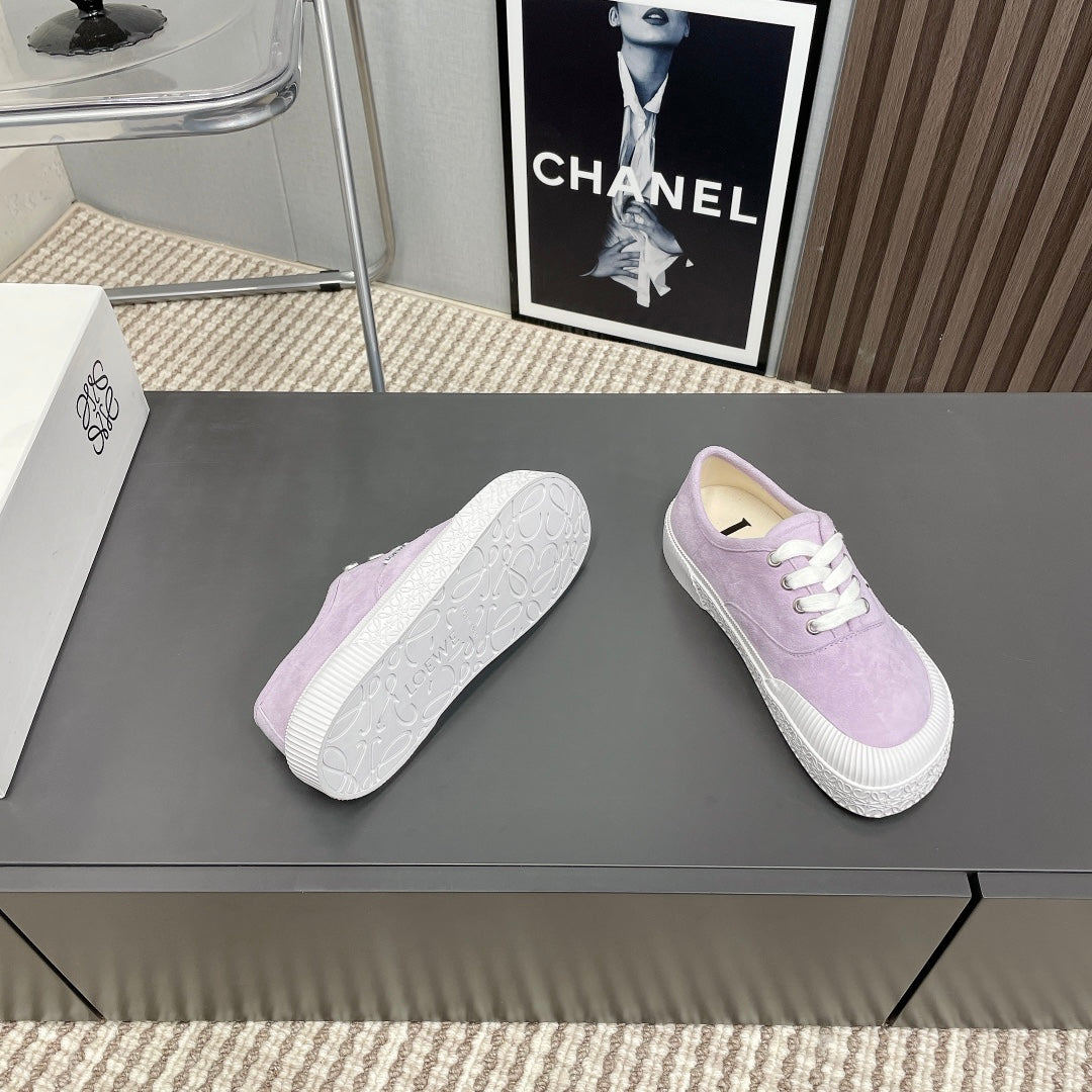 TERRA VULCA LACE-UP SNEAKER IN PASTEL PURPLE SUEDE - 35