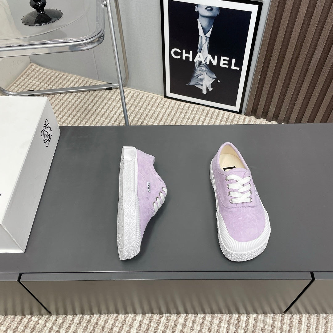 TERRA VULCA LACE-UP SNEAKER IN PASTEL PURPLE SUEDE - 35