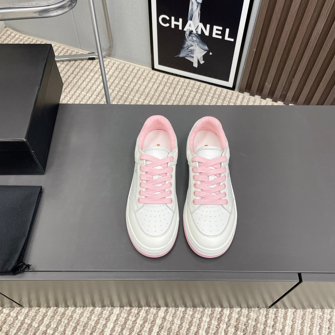 SL/61 SNEAKERS IN WHITE MIX LIGHT PINK CALFSKIN - 35