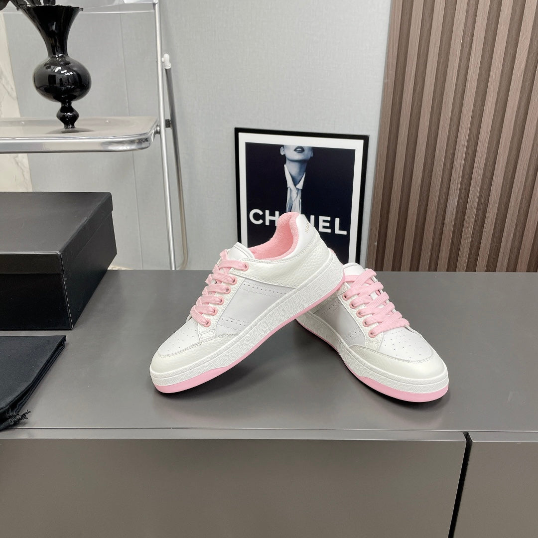 SL/61 SNEAKERS IN WHITE MIX LIGHT PINK CALFSKIN - 35