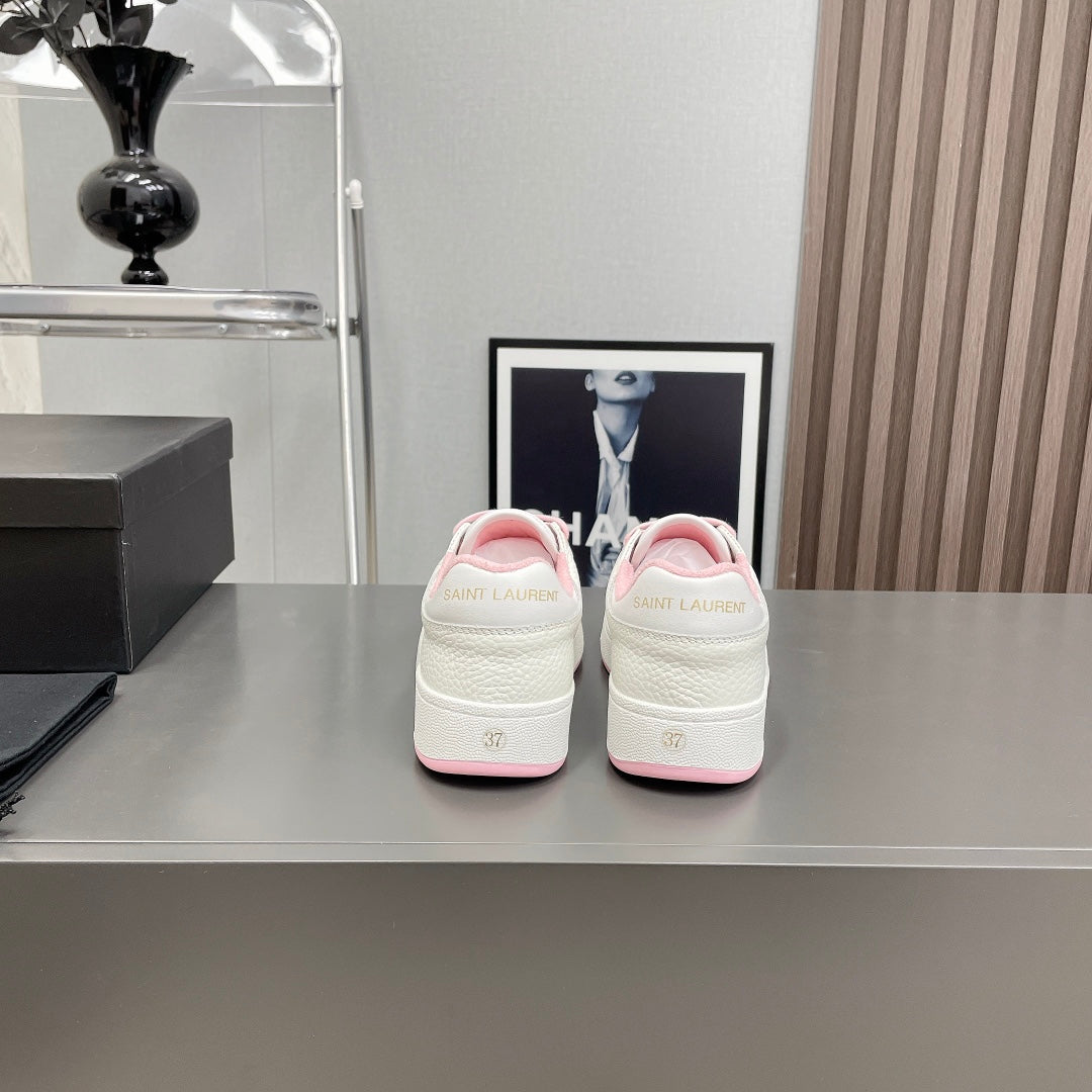 SL/61 SNEAKERS IN WHITE MIX LIGHT PINK CALFSKIN - 35