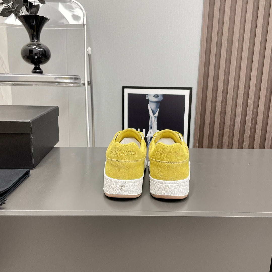 SL/61 SNEAKERS IN LIGHT YELLOW SUEDE - 35