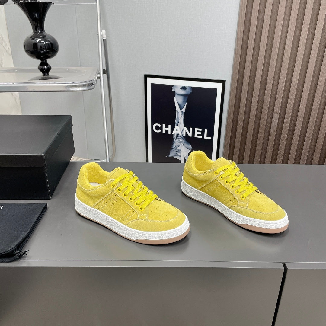 SL/61 SNEAKERS IN LIGHT YELLOW SUEDE - 35