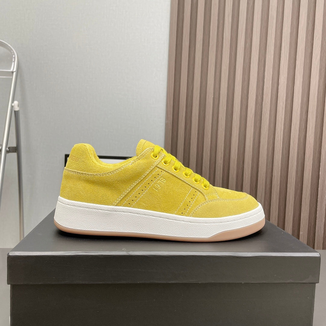 SL/61 SNEAKERS IN LIGHT YELLOW SUEDE - 35
