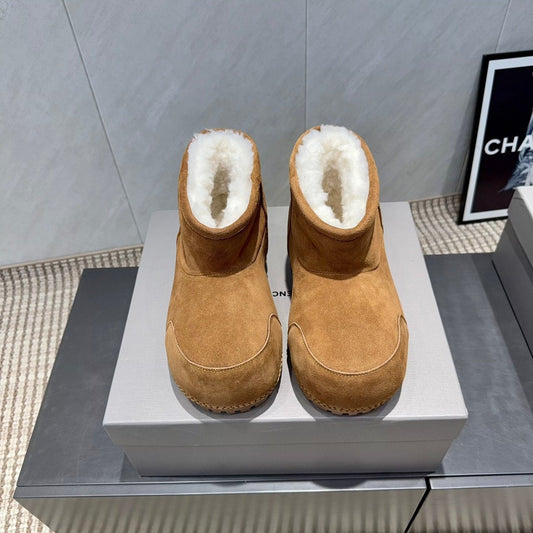 BALENCIAGA 25S НИЗЬКІ ЧЕРЕВИКИ НА ПЛАТФОРМІ ТА КАБЛУКУ КОРИЧНЕВІ ЗІ ЗАМШІ СТИЛЬ 6 - 35