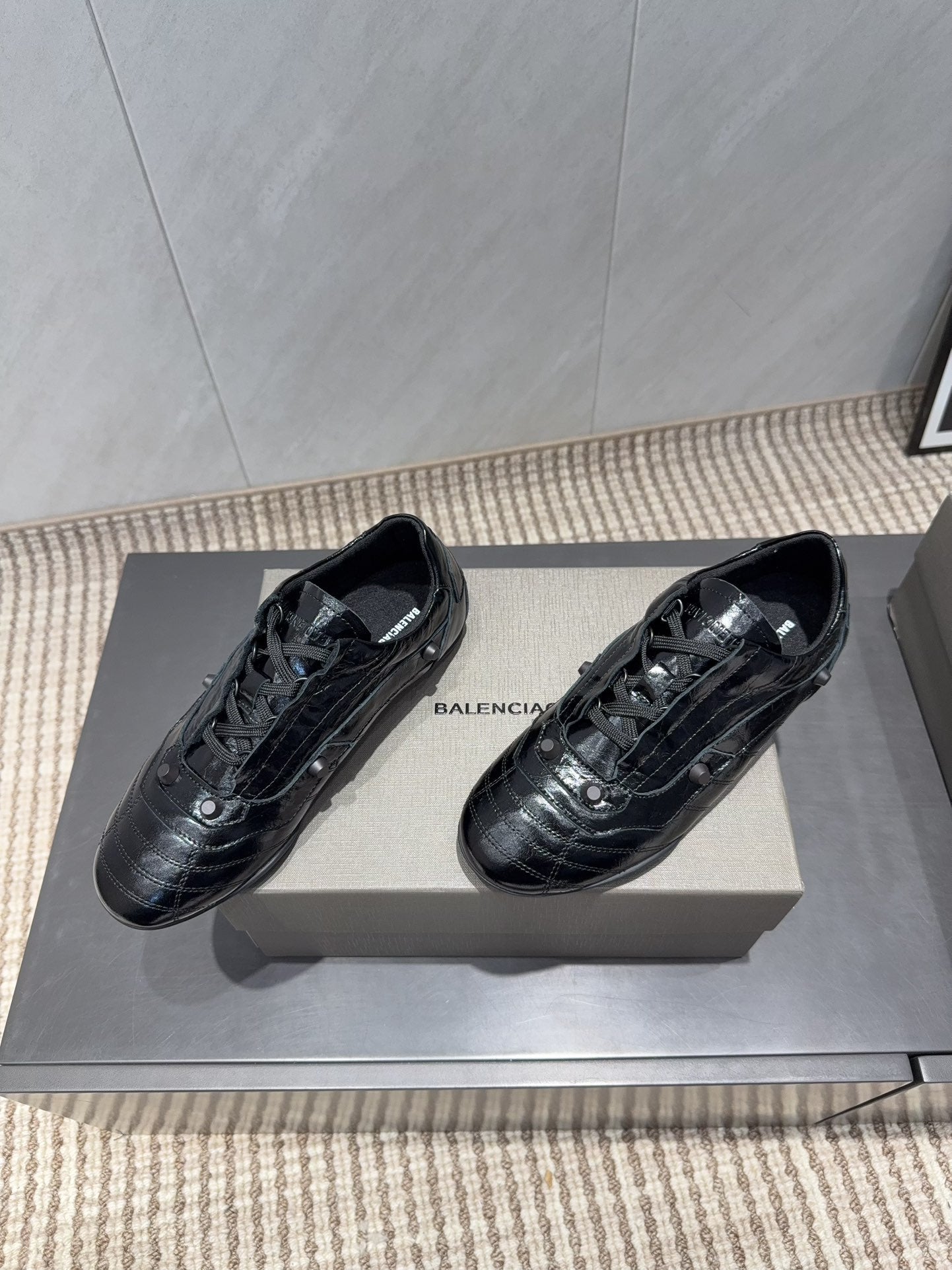 BALENCIAGA 25S SNEAKER IN BLACK CALFSKIN - 35