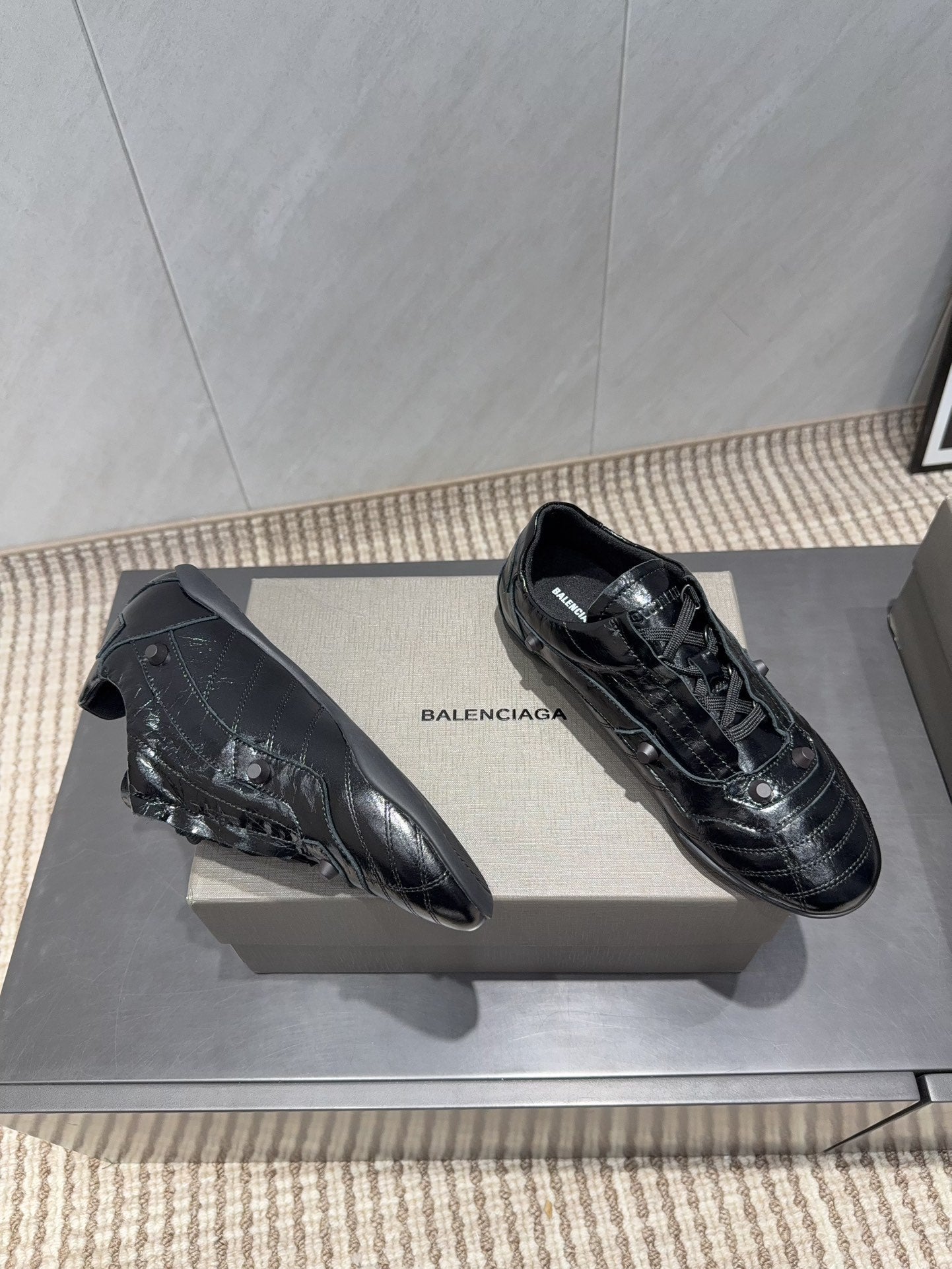 BALENCIAGA 25S SNEAKER IN BLACK CALFSKIN - 35