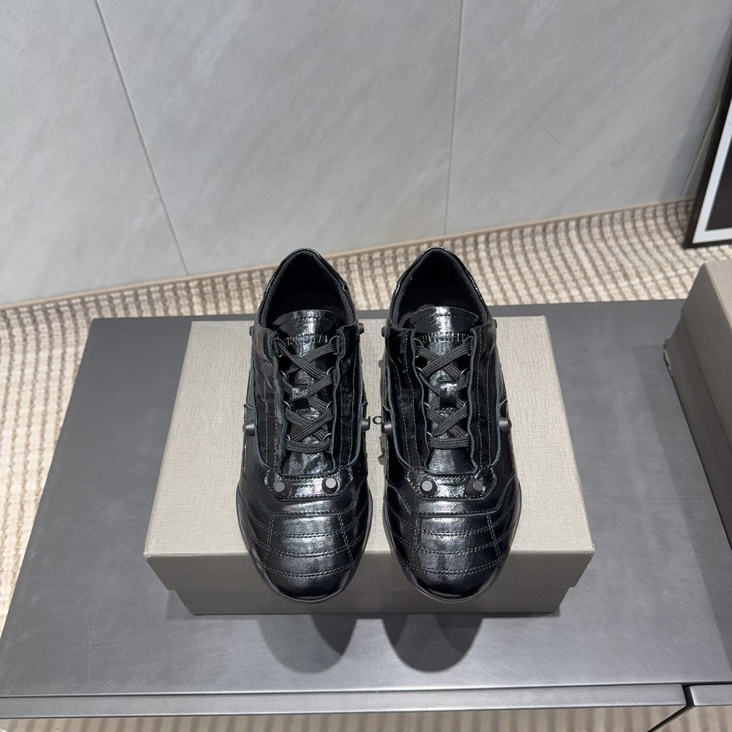 BALENCIAGA 25S SNEAKER IN BLACK CALFSKIN - 35
