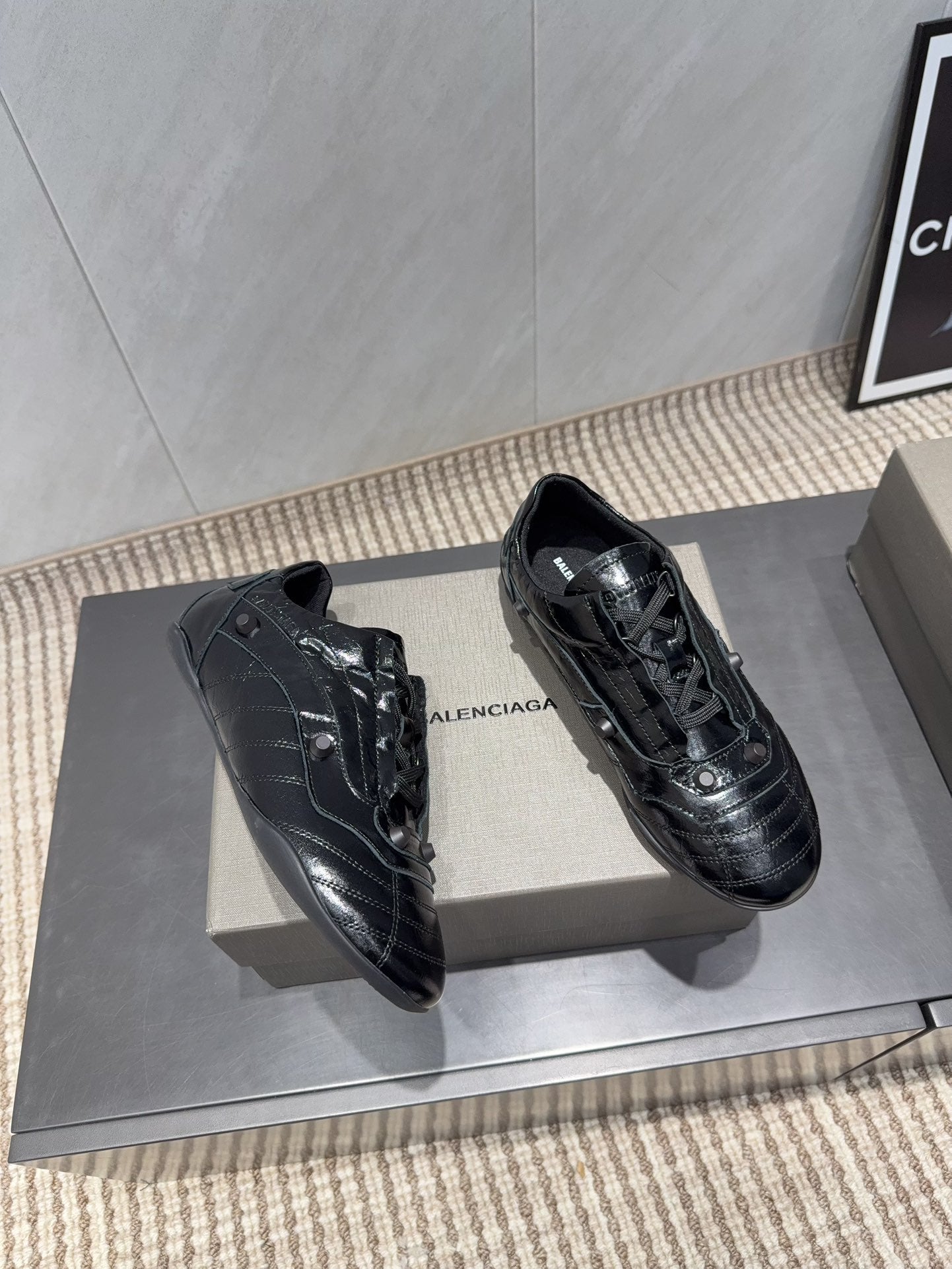 BALENCIAGA 25S SNEAKER IN BLACK CALFSKIN - 35