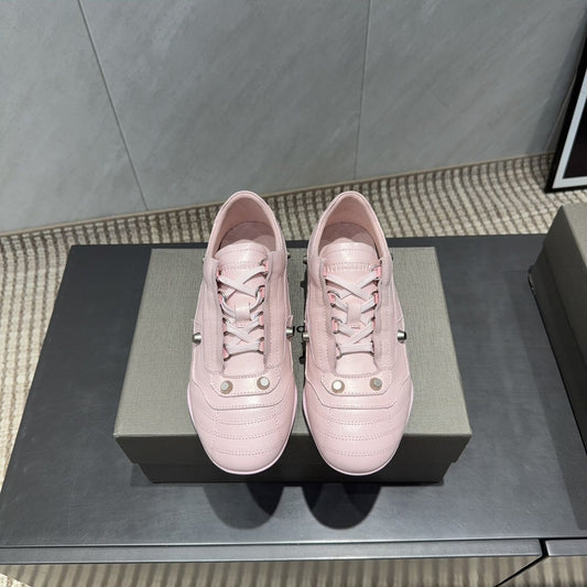 BALENCIAGA 25S SNEAKER IN LIGHT PINK CALFSKIN - 35