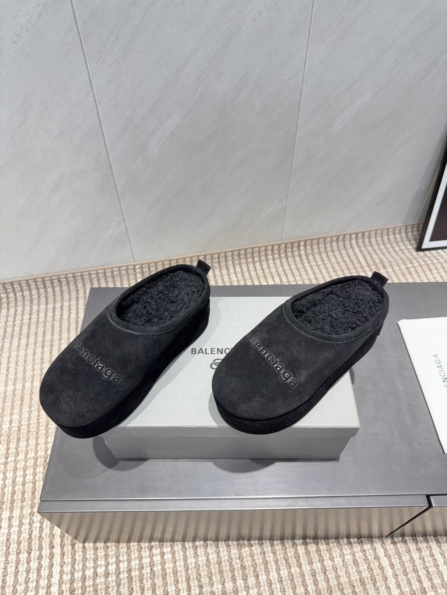 BALENCIAGA 25S AURALEE SLIP-ON 50 MM IN BLACK SUEDE STYLE 4 - 35