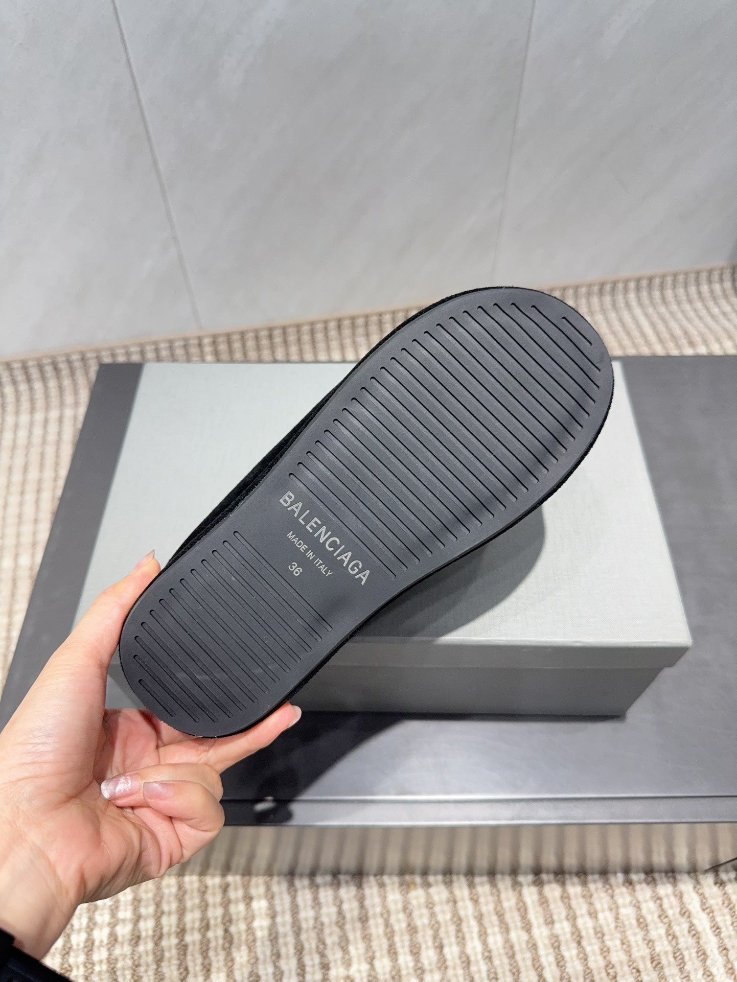 BALENCIAGA 25S AURALEE SLIP-ON 50 MM IN BLACK SUEDE STYLE 4 - 35