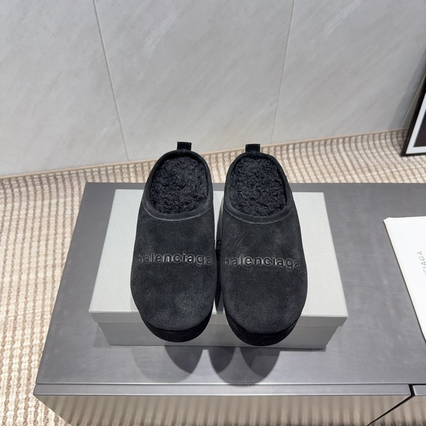 BALENCIAGA 25S AURALEE SLIP-ON 50 MM IN BLACK SUEDE STYLE 4 - 35