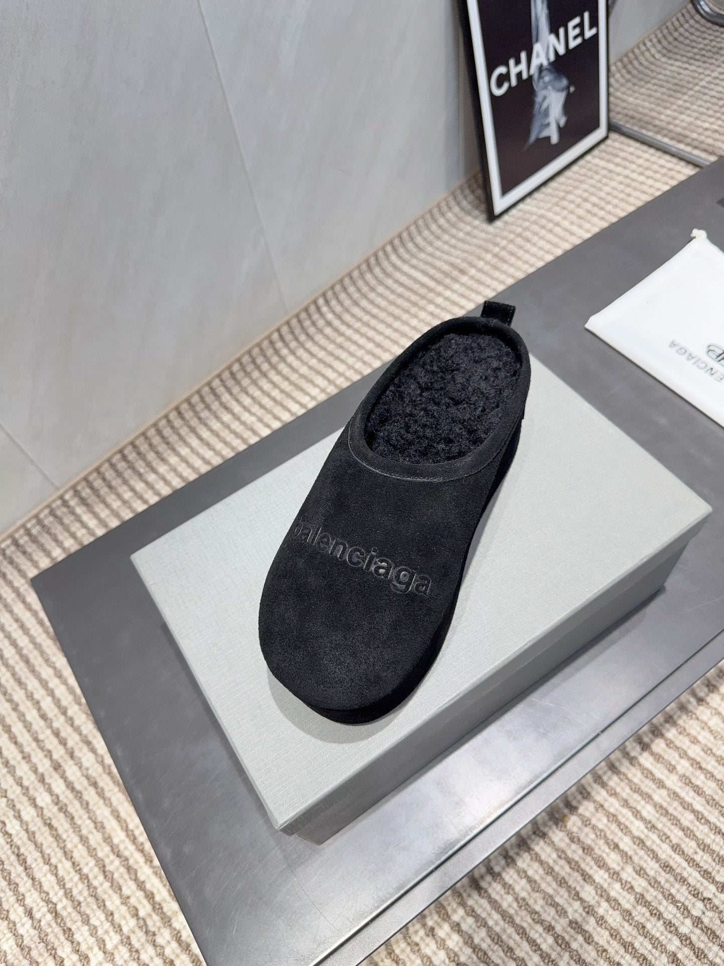 BALENCIAGA 25S AURALEE SLIP-ON 50 MM IN BLACK SUEDE STYLE 4 - 35