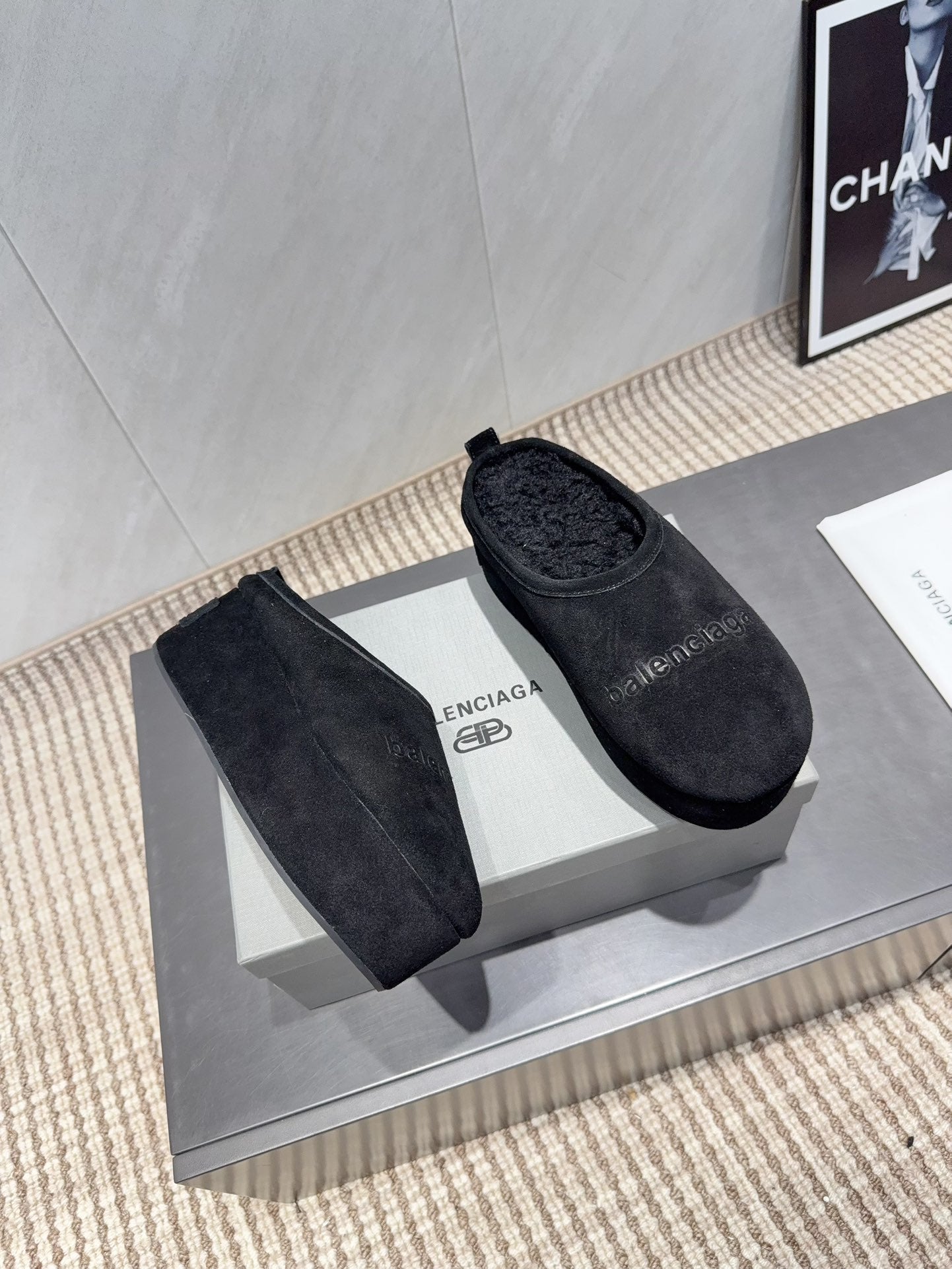 BALENCIAGA 25S AURALEE SLIP-ON 50 MM IN BLACK SUEDE STYLE 4 - 35