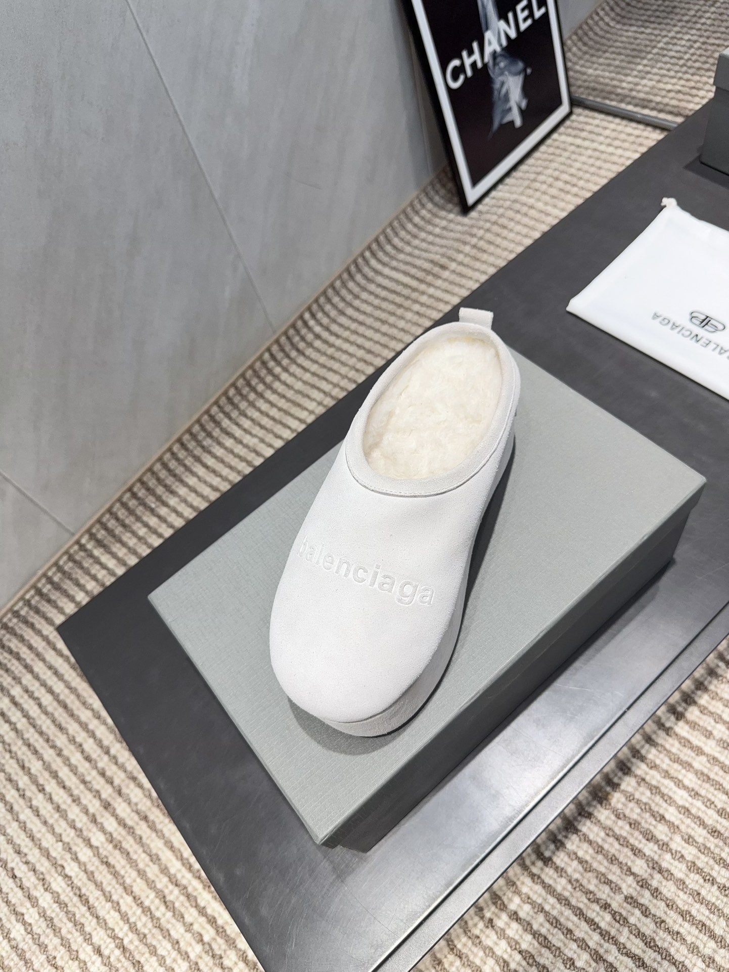 BALENCIAGA 25S AURALEE SLIP-ON 50 MM IN WHITE SUEDE STYLE 3 - 35