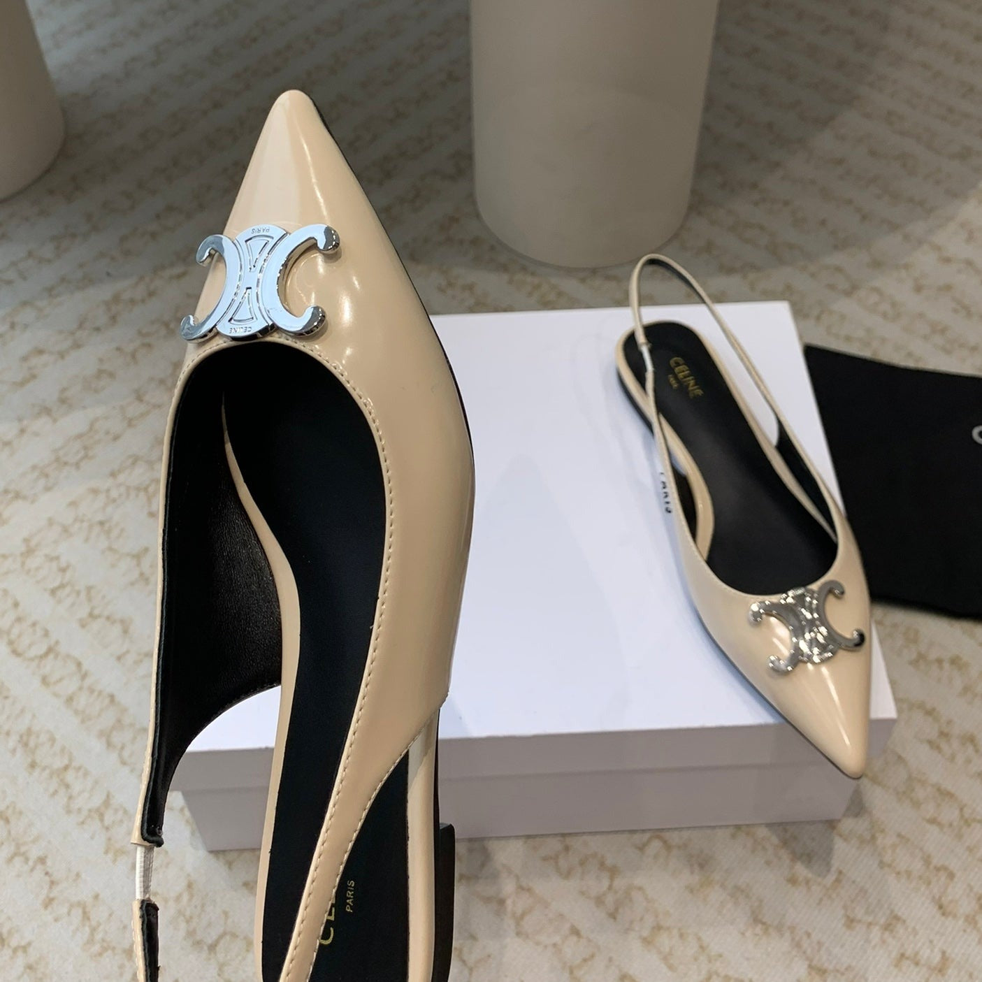 ALMA TRIOMPHE SLINGBACK IN LAMBSKIN BEIGE - 35