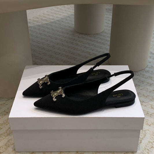 ALMA TRIOMPHE SLINGBACK IN GROS-GRAIN  BLACK - 35